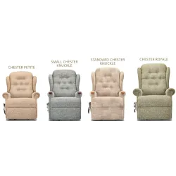 Chester Knuckle Petite Single Motor Riser Recliner - ZERO RATE VAT