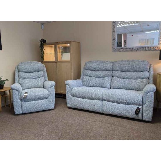 SHOWROOM CLEARANCE ITEM - Sherborne Leyburn Large Sofa & Power Recliner Chair with Adjustable Headrest SHOWROOM CLEARANCE ITEM - Sherborne Leyburn Large Sofa & Power Recliner Chair with Adjustable Headrest