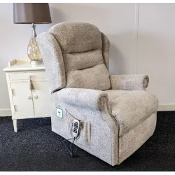 SHOWROOM CLEARANCE ITEM - RISER RECLINER - Sherborne Newbury Standard Triple Motor Riser Recliner with Adjustable Headrest & Lumbar
