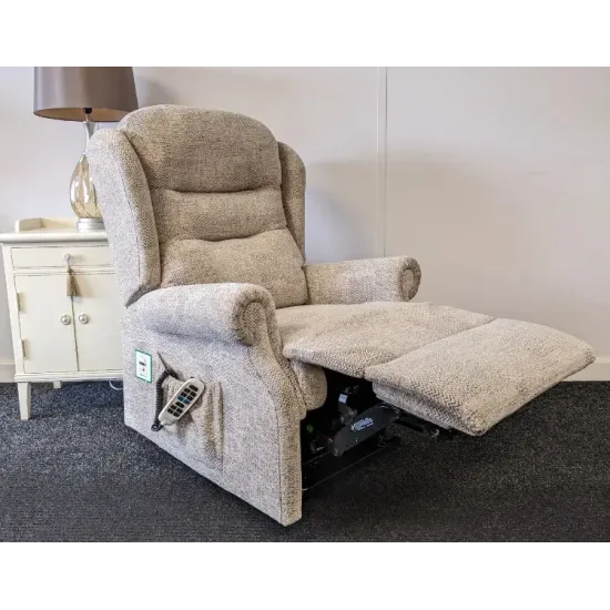 SHOWROOM CLEARANCE ITEM - RISER RECLINER - Sherborne Newbury Standard Triple Motor Riser Recliner with Adjustable Headrest & Lumbar