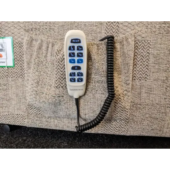 SHOWROOM CLEARANCE ITEM - RISER RECLINER - Sherborne Newbury Standard Triple Motor Riser Recliner with Adjustable Headrest & Lumbar
