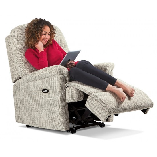 Petite Keswick Rechargeable Powered Recliner  - 5 Year Guardsman Furniture Protection Included For Free!