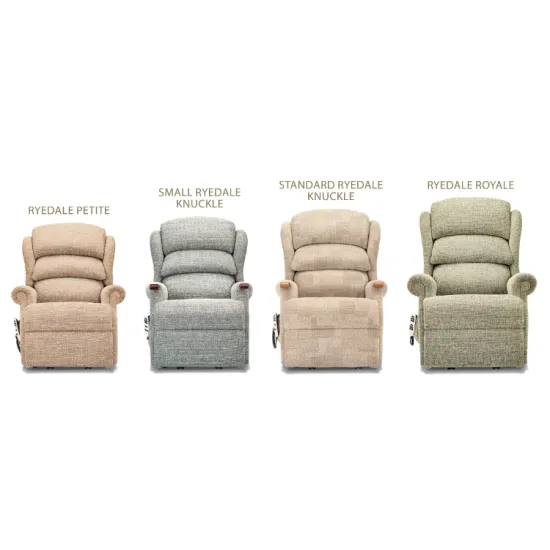 Ryedale Knuckle Small Dual Motor Riser Recliner - ZERO RATE VAT